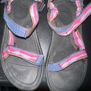 Teva Women's Pink and Blue Sandals